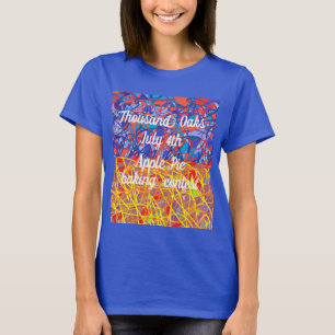 T-shirt Thousand Oaks JUly 4 applepie concours art abstrai