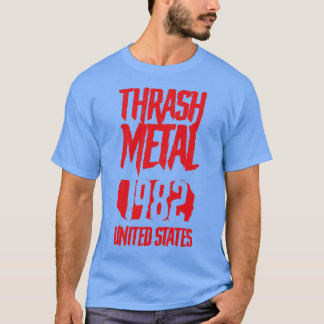 T-shirt Thrash Metal 1982 Vintage