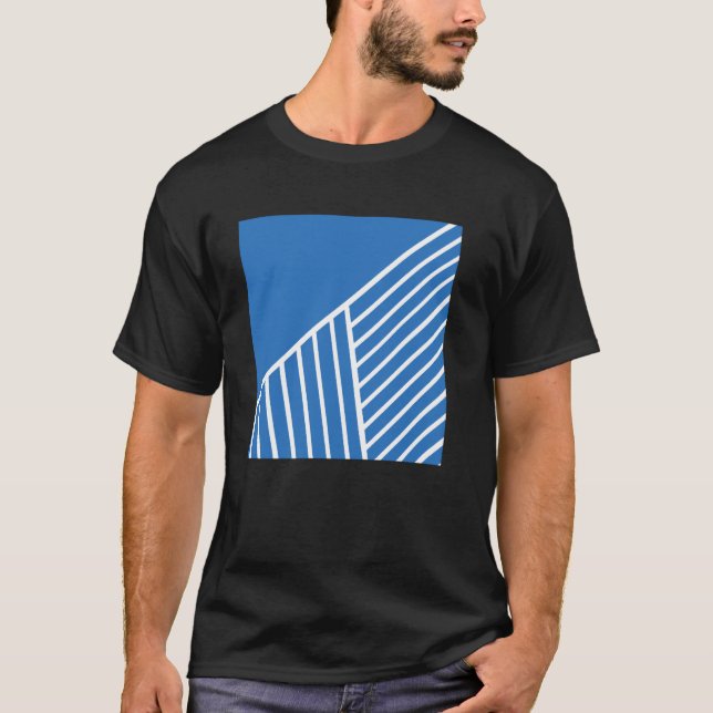 T-shirt Threadless Emeline Geo Close Up 3 Bleu Français Ra (Devant)