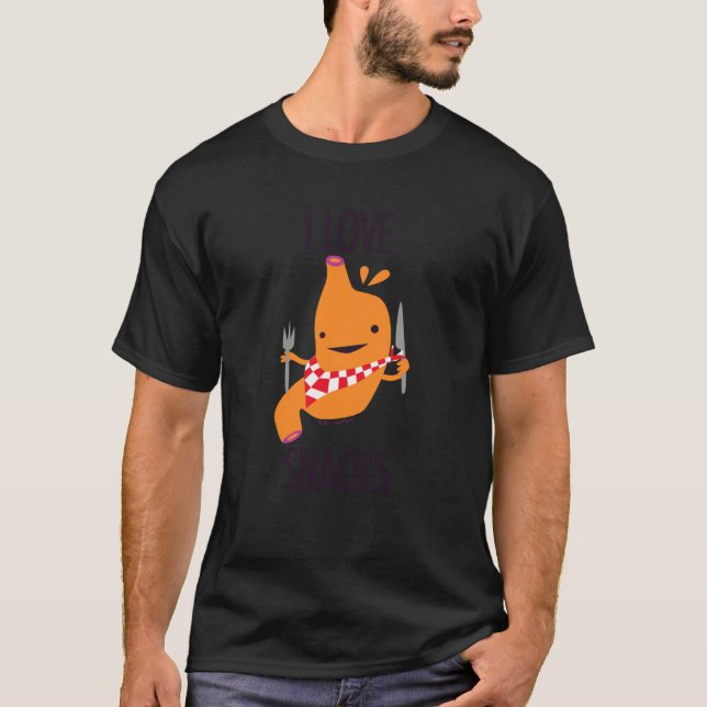 T-shirt Threadless J'aime les tripes estomac - J'adore les (Devant)