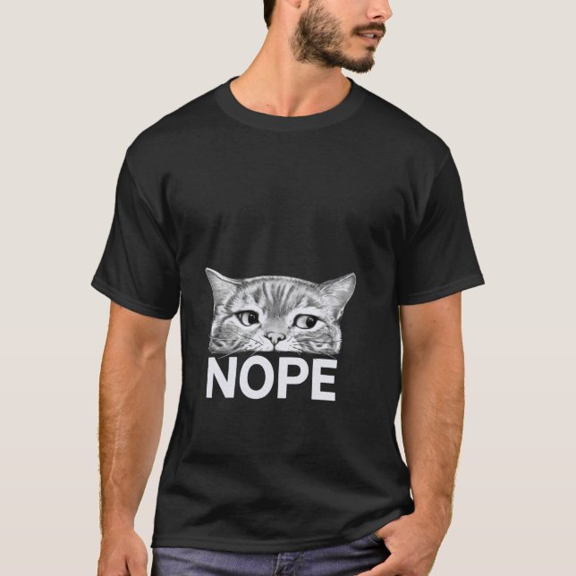 T-shirt Threadless Laura Graves Chat Nope sur fond (Devant)