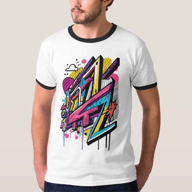 T-shirt Threads de Graffiti : Déclarations de style urbain (Devant)