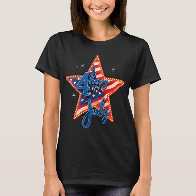 T-shirt Threads de liberté : Gras American Pride Prints (Devant)