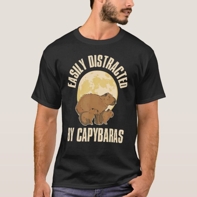 T-shirt Three Capybara Moon (Devant)