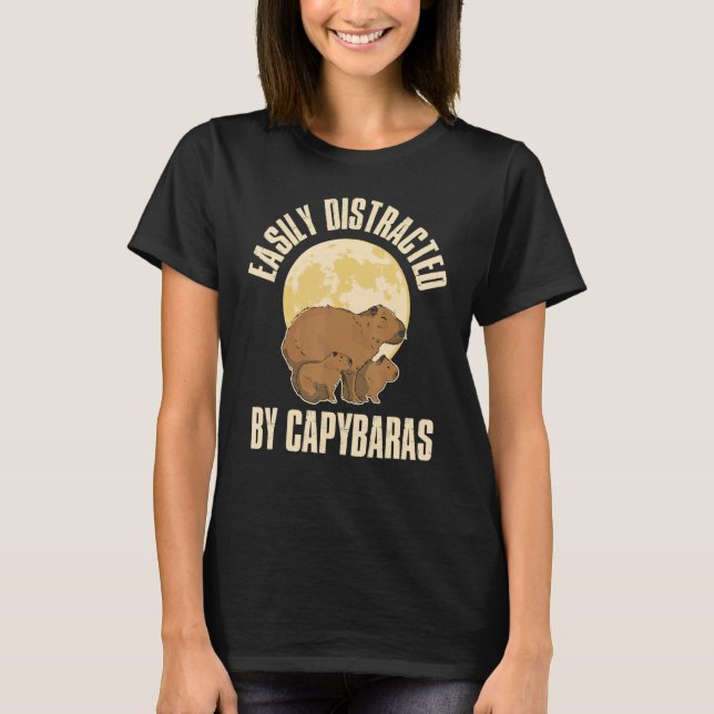 T-shirt Three Capybara Moon (Devant)