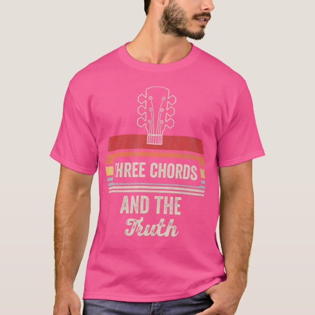 T-shirt Three Chords And The Truth Guitar Music (Devant)