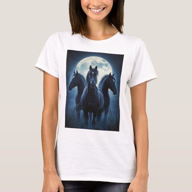 T-shirt Three Horse Moon (Devant)