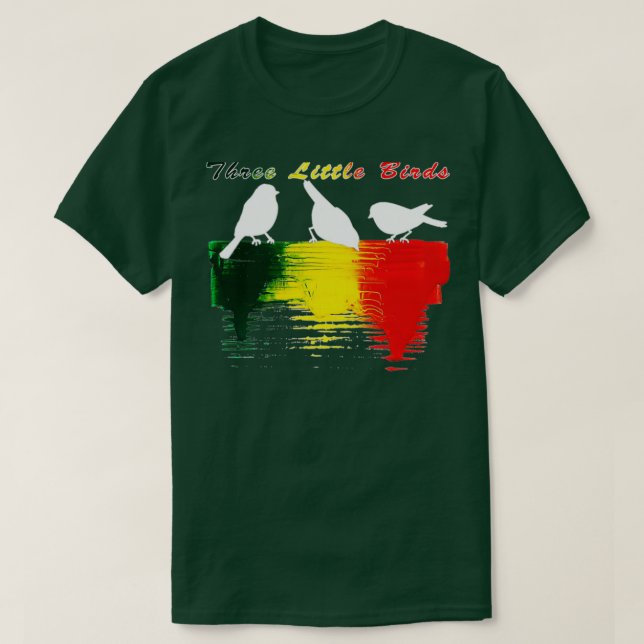 T-shirt Three Little Birds Africa Music Reggae Rasta 1  (Design devant)
