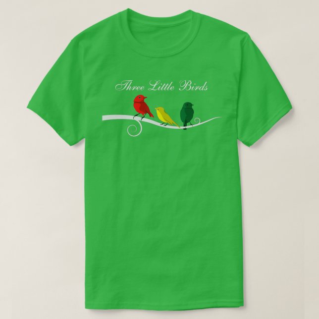 T-shirt Three Little Birds Africa Music Reggae Rasta  (3) (Design devant)