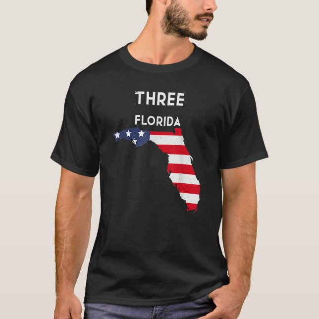 T-shirt Three Oaks Florida USA State America Travel Florid (Devant)