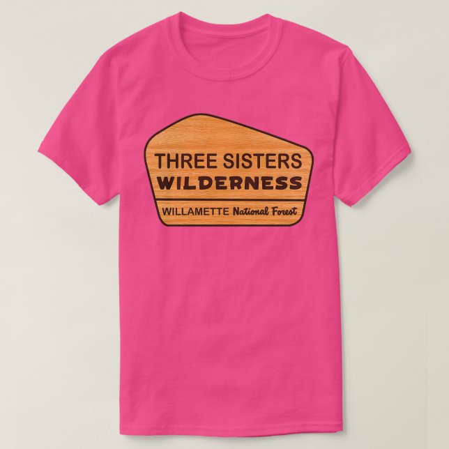 T-shirt Three Sisters Wilderness Willamette National Fores (Design devant)
