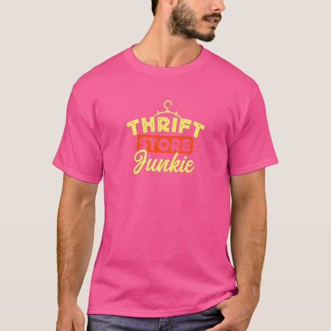 T-shirt Thrift Store Junkie Thrifting Picker Yard Vente Th (Devant)