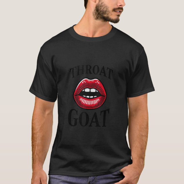 T-shirt Throat Chèvre Swinger Lifestyle Naughty Humour Adu (Devant)