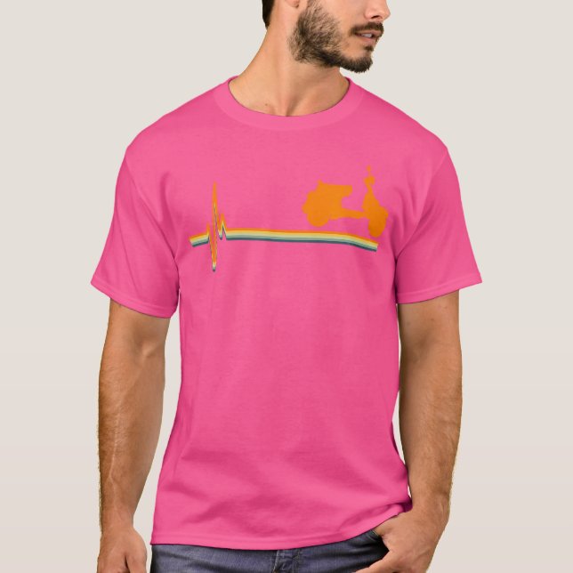 T-shirt Throwback de pulsation de Scooter (Devant)