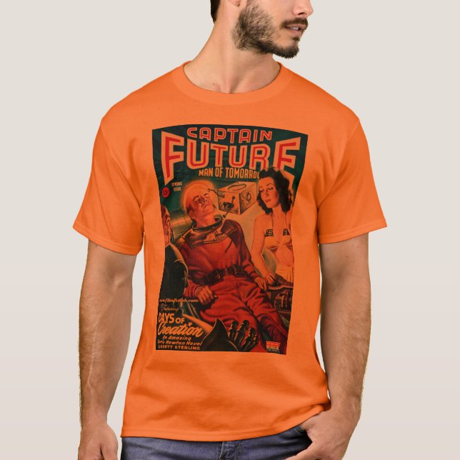 T-shirt Throwback Space Capt Retro Culture populaire T-shi (Devant)