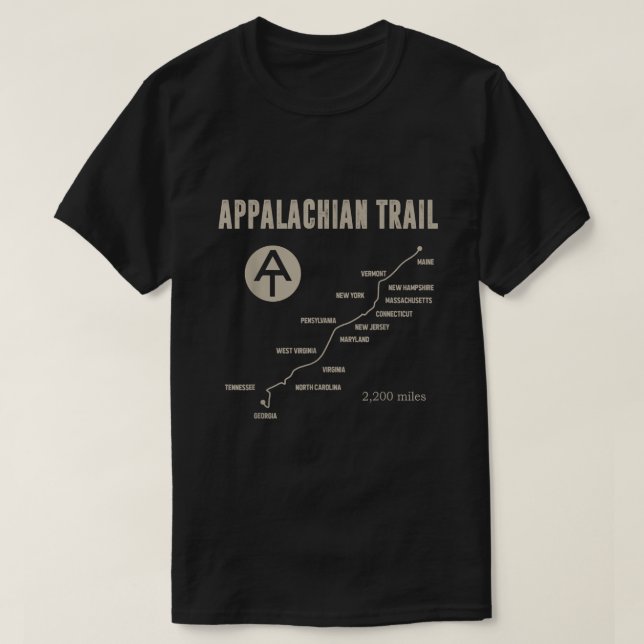 T-shirt Thruh Hiker Appalachian Trail Randonnée (Design devant)