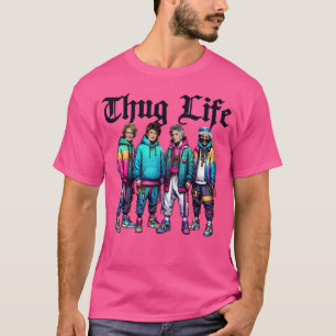 T-shirt THUG LIFE GOLDEN GIRLS BLACK ARTs vintage garçon