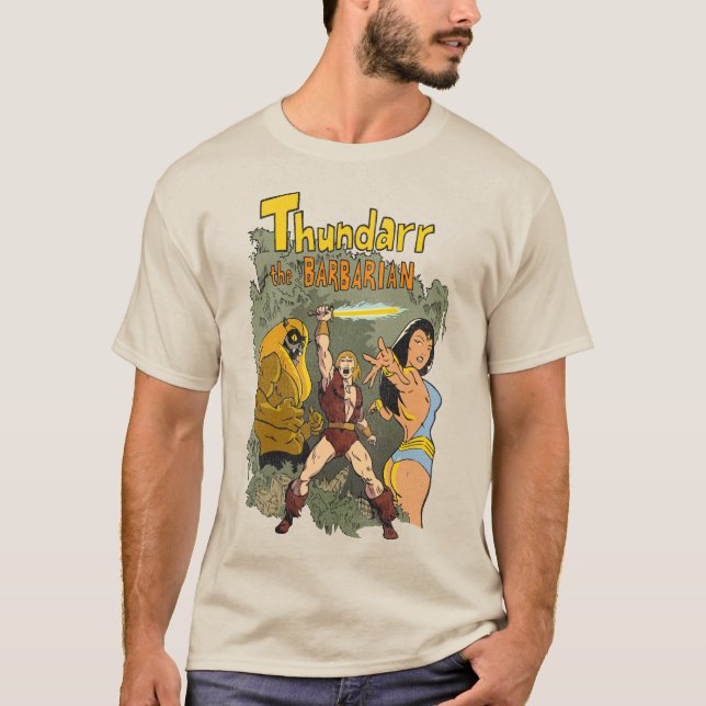 T-shirt Thundarthe The Barbarian - Retro Comic TV Show (Devant)