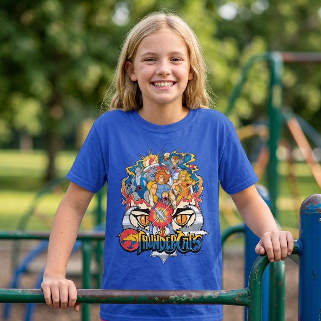 T-shirt ThunderCats | Firey Group Graphic (Simulated kid wearing shirt)