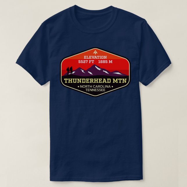 T-shirt Thunderhead Mountain North olina Tennessee Appalac (Design devant)