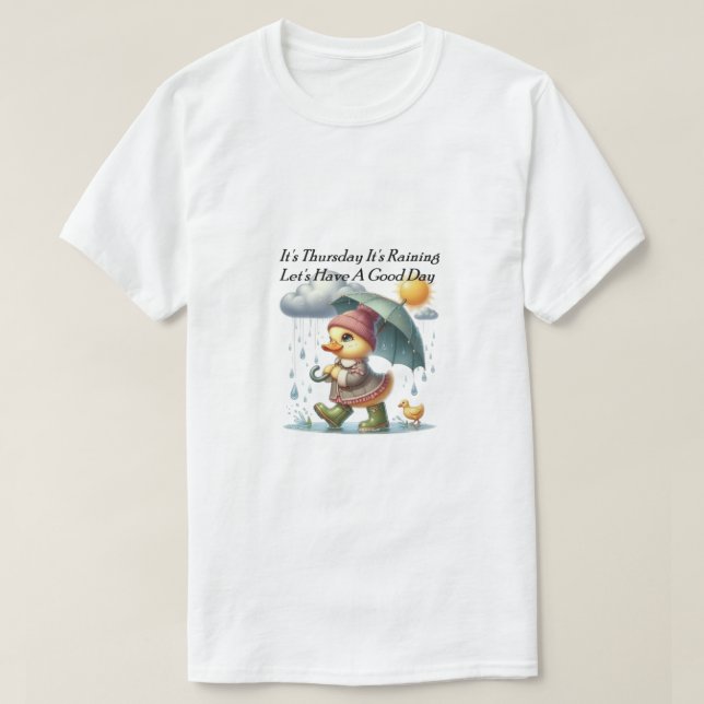 T-shirt Thursday Raining. (Design devant)