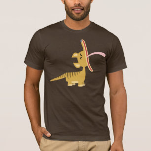 T-Shirt Thylacine en Yawning Cartoon mignon