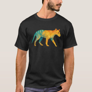 T-shirt Thylacine géométrique - Art polygonal de Tasmani