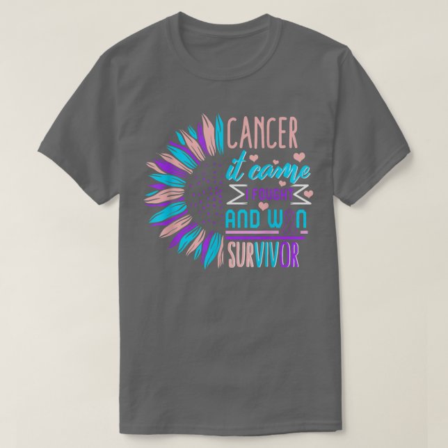 T-shirt Thyroid Cancer Sensibilisation Survivante Tourneso (Design devant)