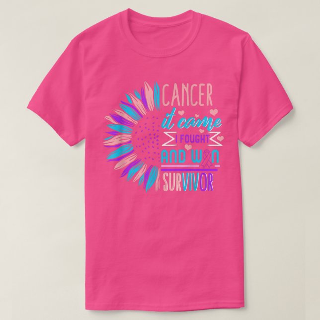 T-shirt Thyroid Cancer Sensibilisation Survivante Tourneso (Design devant)