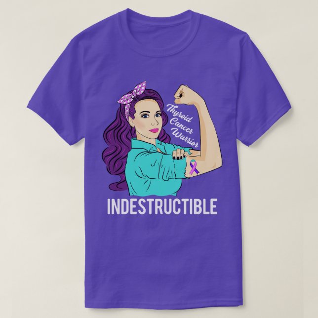 T-shirt Thyroid Guerrier Indestructible Soutien de sensibi (Design devant)