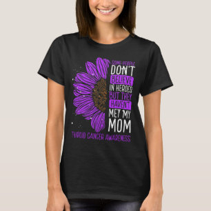 T-shirt Thyroide Cancer Awareness Ribbon Maman Warrior