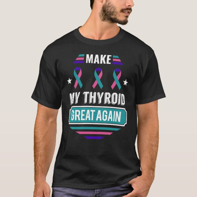 T-shirt Thyroïde Tumeur Survivant Cancer Sensibilisation T (Devant)