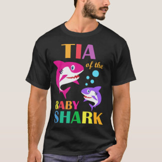 T-shirt Tia Of The Baby Shark Birthday Tia Shark Mother's