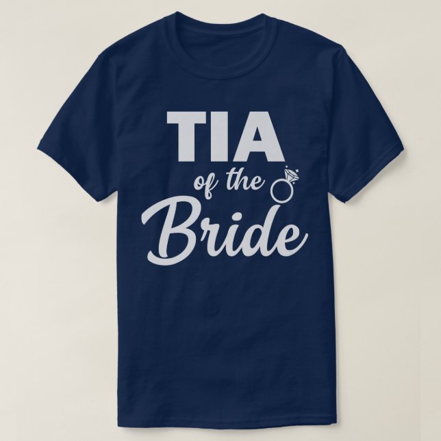 T-shirt Tia of the Bride Coordinating Wedding Party  (Design devant)