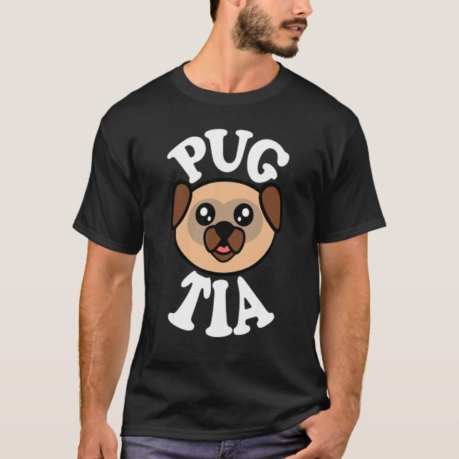 T-shirt Tia Pug adorable (Devant)