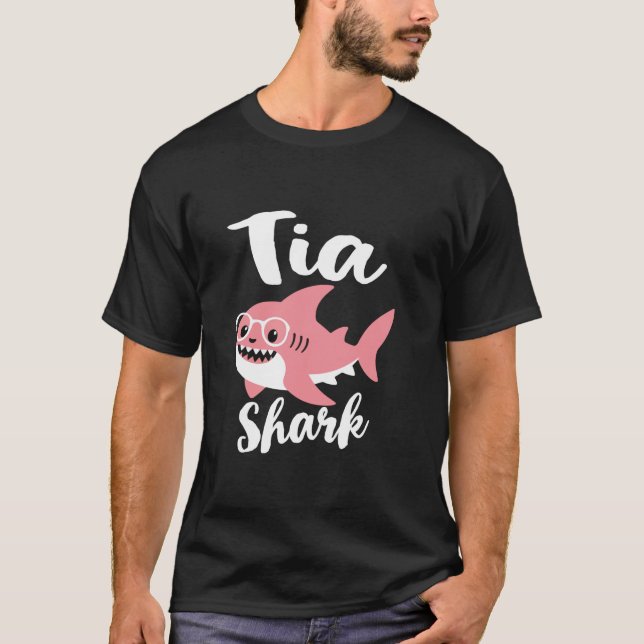 T-shirt Tia Shark Fête des mères grand-mère drôle (Devant)