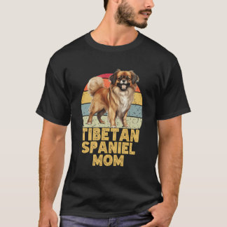 T-shirt Tibétain Espagnol Chien Maman Retro Drôle Mes Chie