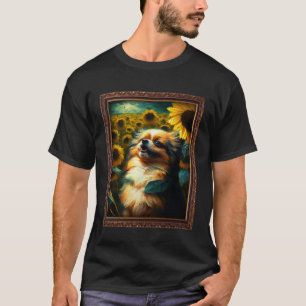 T-shirt Tibétain espagnol peindre Tournesol Fleur maman Fl