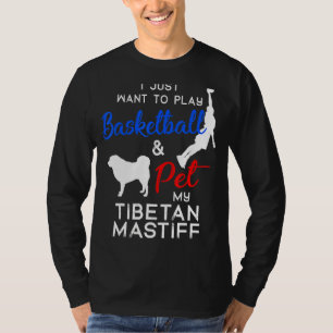 T-shirt Tibétain Mastiff Drôle propriétaire de basketball 