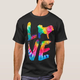 T-shirt Tibétain Mastiff Tie Dye Love Chien Maman Papa