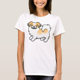T-shirt Tibétain Spaniel Fawn Sable Parti-Couleur Chien Mi
