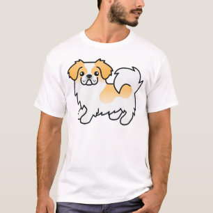 T-shirt Tibétain Spaniel Parti-Couleur Faon Chien de Dessi