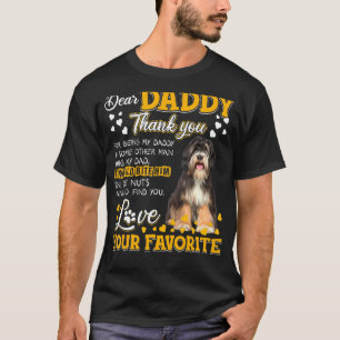 T-shirt Tibétain Terrier Cher Papa Merci D'Être Mon