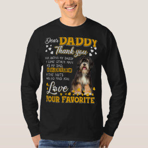 T-shirt Tibétain Terrier Cher Papa Merci D'Être Mon