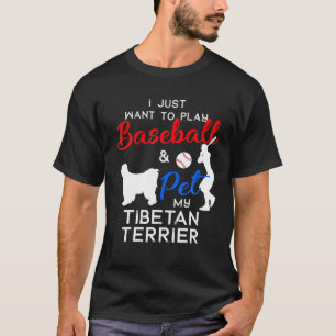 T-shirt Tibétain Terrier Drôle propriétaire de baseball ch