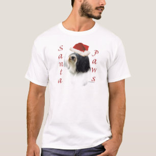 T-shirt Tibétain Terrier Père Noël Paws