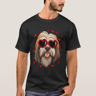 T-shirt Tibétain Terrier Valentine Coeur Amoureux de les c