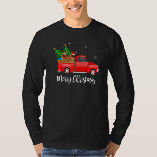 T-shirt Tibetan Mastiff Camion Rouge Arbre de Noël Xmas Ch