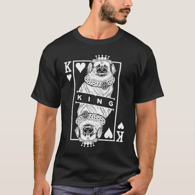 T-shirt Tibetan spaniel King Of Hearts  Chien  Pop (Devant)