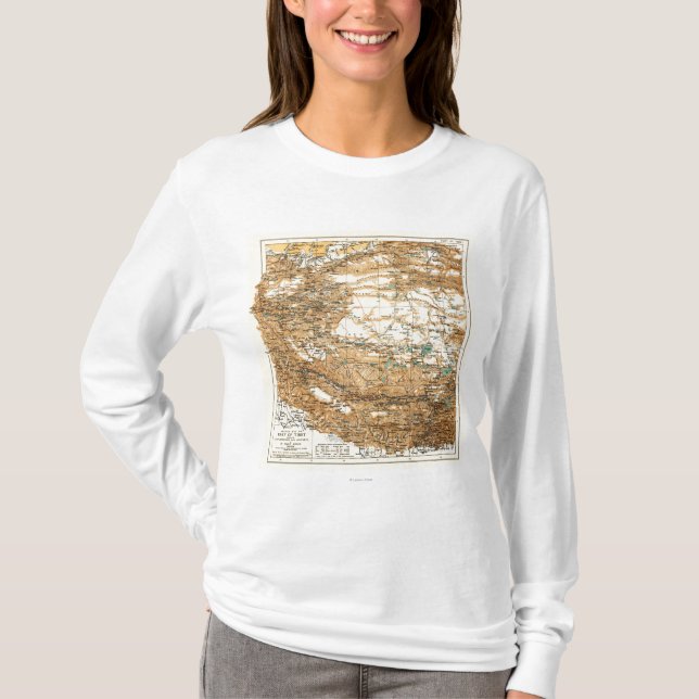 T-shirt TibetPanoramic MapTibet (Devant)